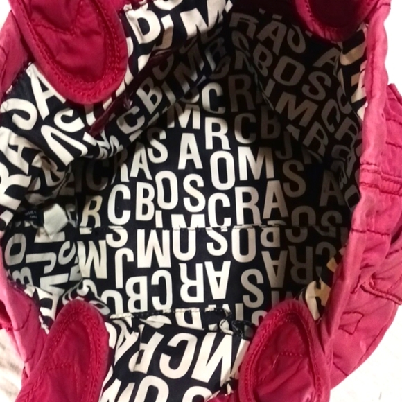 MARC JACOBS Workwear Pink Embroidered Logo Quilted Tote Bag - Picture 6 of 14